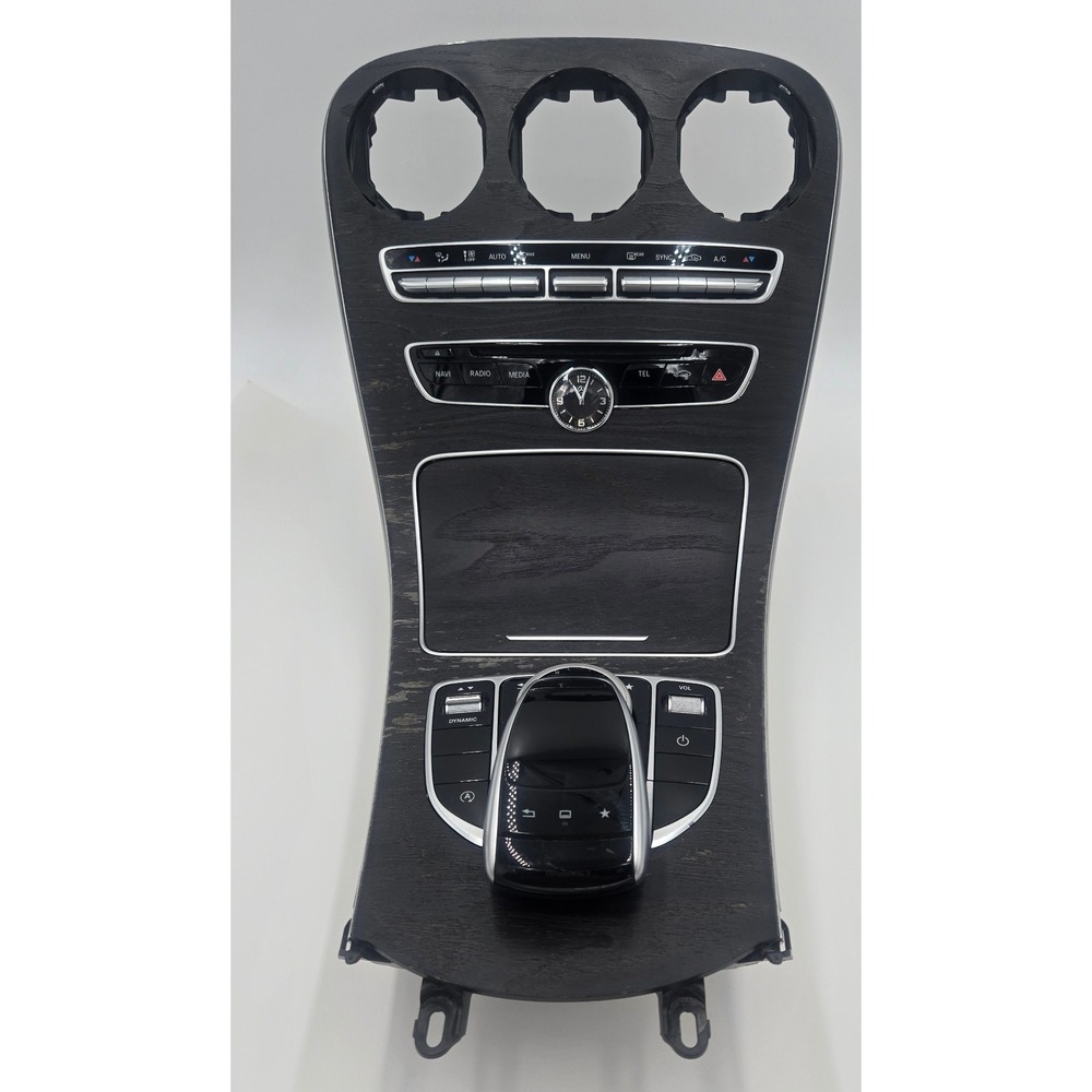 15-18 Mercedes W205 C300 Center Console Touchpad Climate Ash Wood OEM